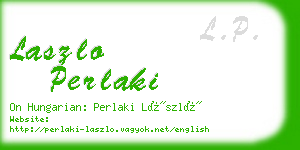 laszlo perlaki business card